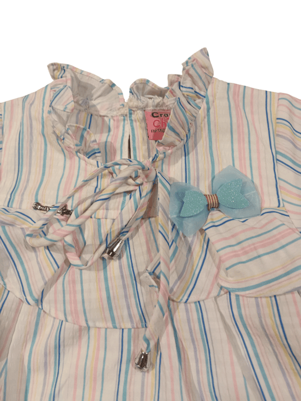 Cute Baby Girl Striped Top & Butterfly Patch Denim Pant Set D.7631 Cute Baby Girl Striped Top & Butterfly Patch Denim Pant Set D.7631