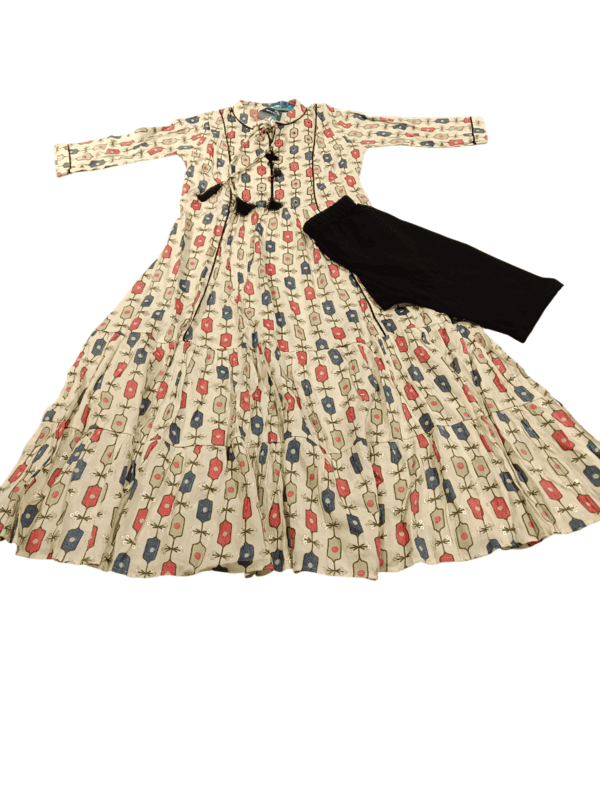 Elegant Floral Print Anarkali Kurti Set D.9/8 Elegant Floral Print Anarkali Kurti Set D.9/8