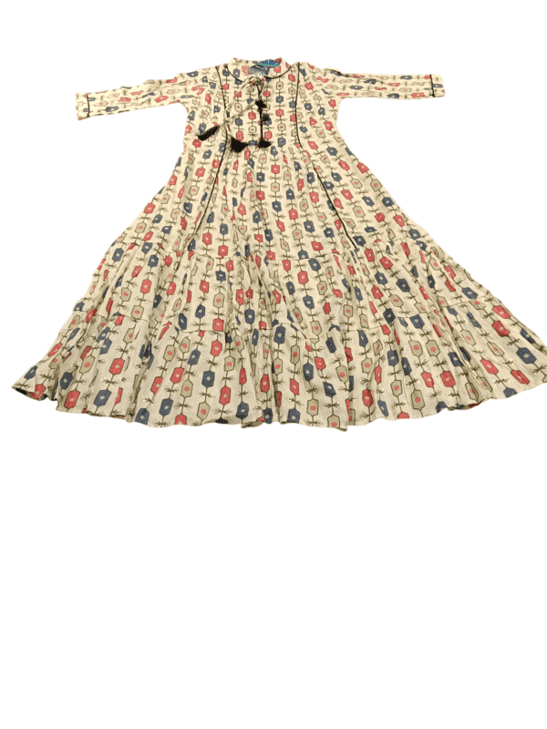 Elegant Floral Print Anarkali Kurti Set D.9/8 Elegant Floral Print Anarkali Kurti Set D.9/8