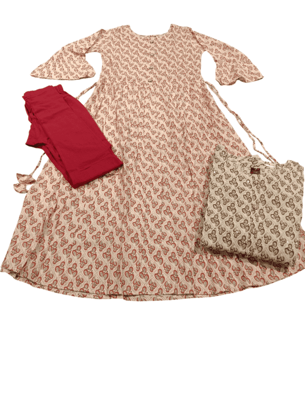 Elegant Printed Cotton Kurti Set with Pant D.16.3916 Elegant Printed Cotton Kurti Set with Pant D.16.3916