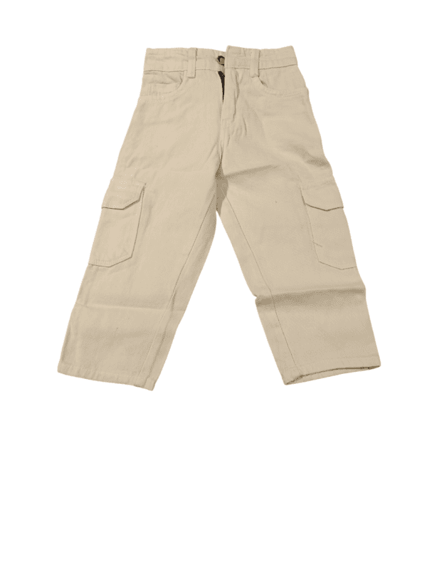 Kids' White Cargo Jeans D.G121 Kids' White Cargo Jeans D.G121