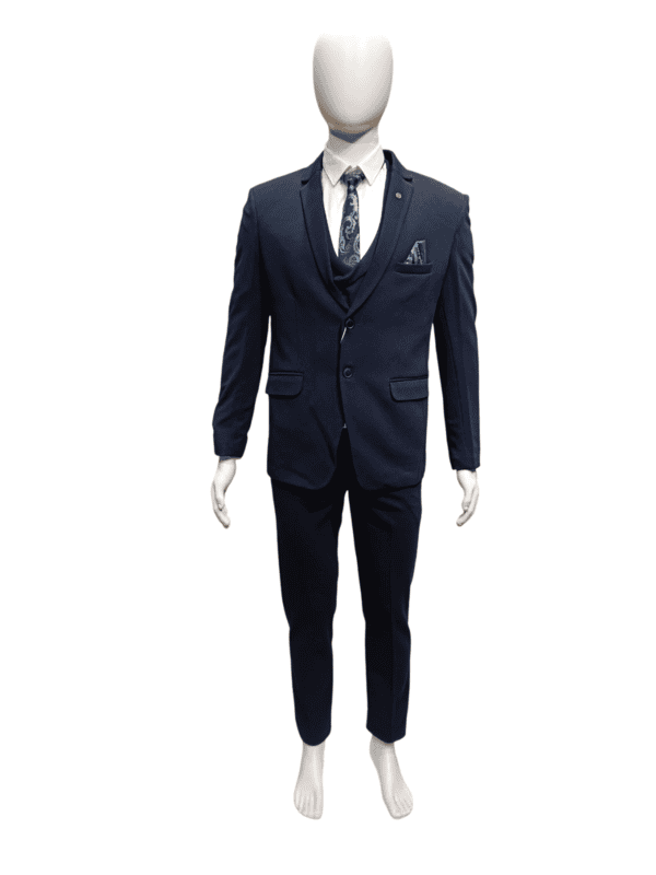 Menβs 5-Piece Navy Blue Suit Set D.5L007 B.1932 Menβs 5-Piece Navy Blue Suit Set D.5L007 B.1932