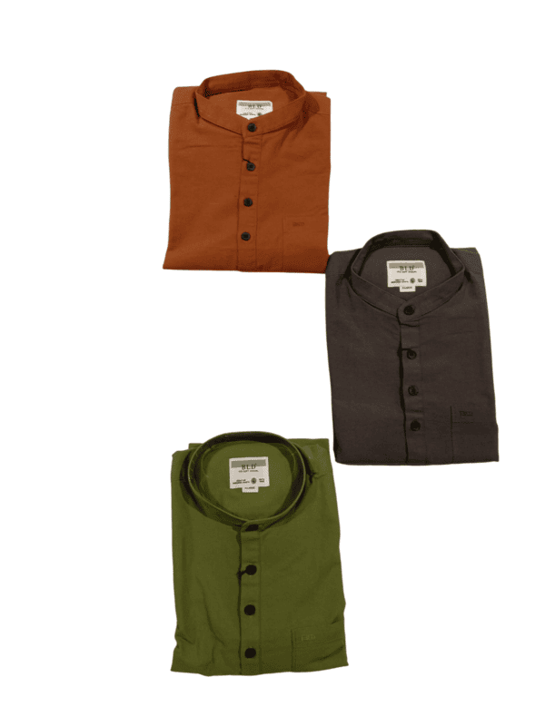 BLACK STONE BLD Mandarin Collar Cotton Shirts D.2009 BLACK STONE BLD Mandarin Collar Cotton Shirts D.2009