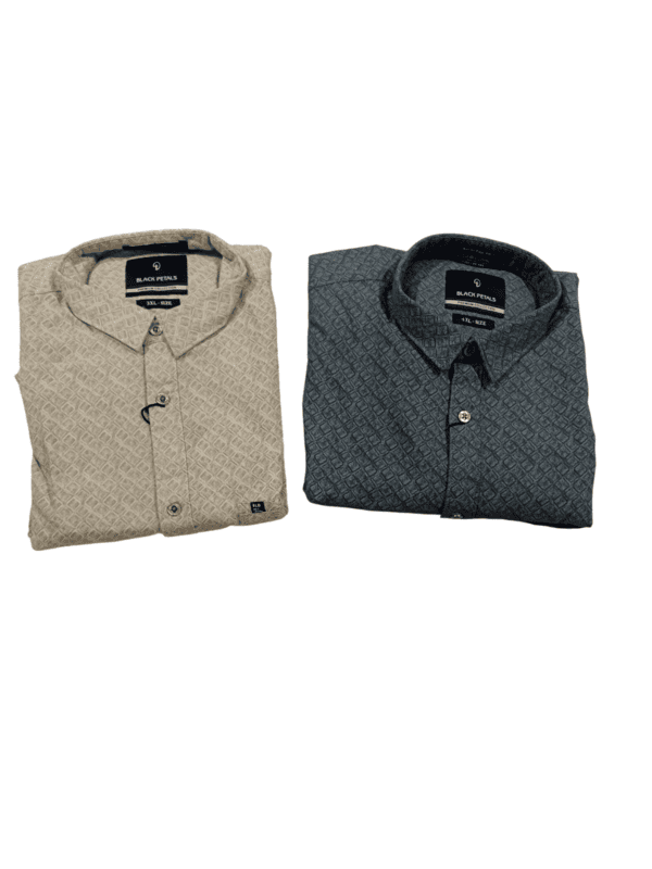 Black Petals Heritage Jacquard Kurta Shirt D.7043 Black Petals Heritage Jacquard Kurta Shirt D.7043
