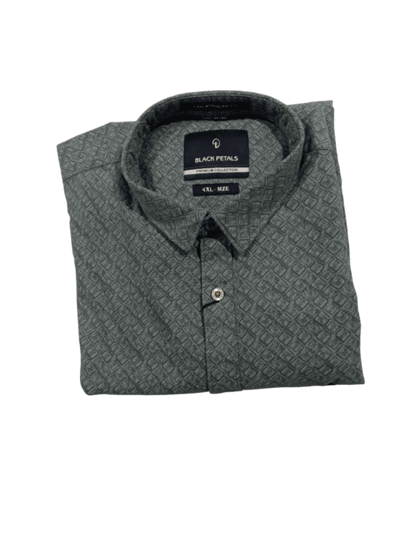 Black Petals Heritage Jacquard Kurta Shirt D.7043 Black Petals Heritage Jacquard Kurta Shirt D.7043