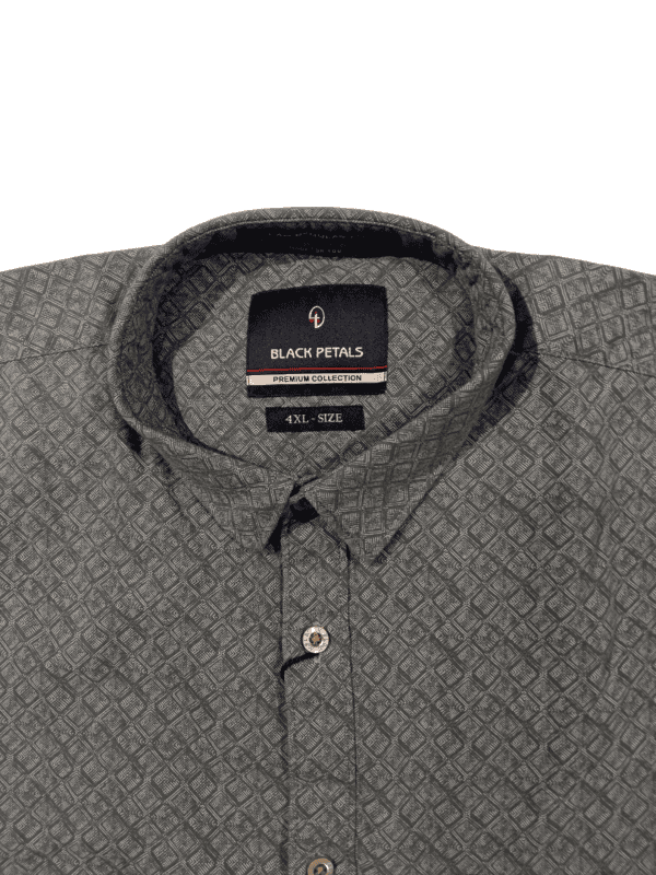 Black Petals Heritage Jacquard Kurta Shirt D.7043 Black Petals Heritage Jacquard Kurta Shirt D.7043