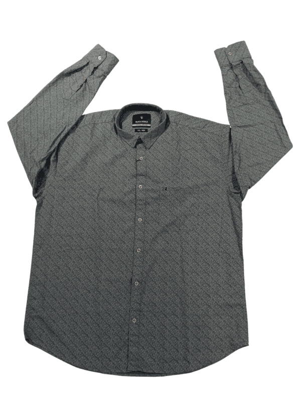 Black Petals Heritage Jacquard Kurta Shirt D.7043 Black Petals Heritage Jacquard Kurta Shirt D.7043