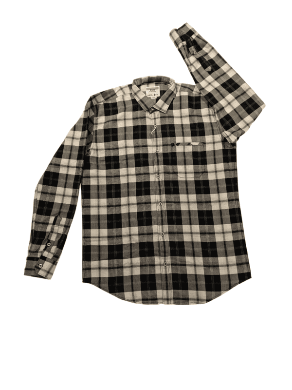 Bold checks in black, white, and subtle red D.8170 Bold checks in black, white, and subtle red D.8170