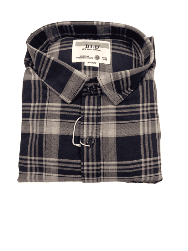 Black & Stars Cotton Rich Checkered Shirt D.6068 Black & Stars Cotton Rich Checkered Shirt D.6068