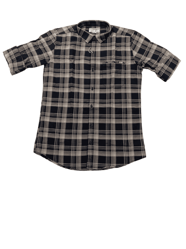 Black & Stars Cotton Rich Checkered Shirt D.6068 Black & Stars Cotton Rich Checkered Shirt D.6068