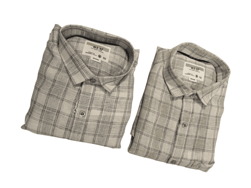 Textured Checked Casual Shirts D.1038 Textured Checked Casual Shirts D.1038