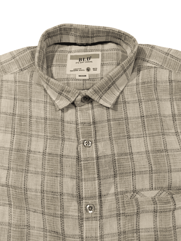Textured Checked Casual Shirts D.1038 Textured Checked Casual Shirts D.1038