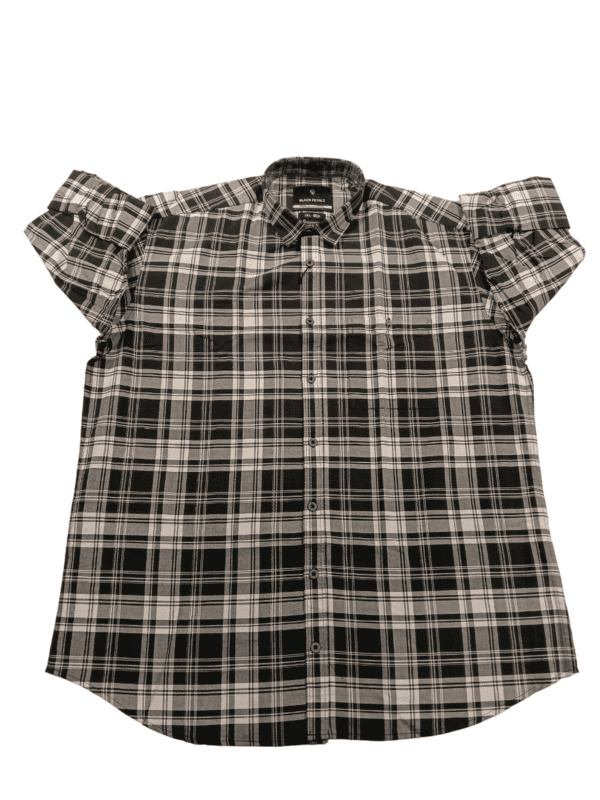BLACK PETALS Classic Tartan Plaid Shirt D.9027 BLACK PETALS Classic Tartan Plaid Shirt D.9027