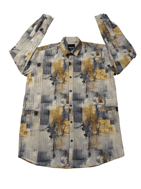 Monochrome Chevron Casual Shirt D.7.15102